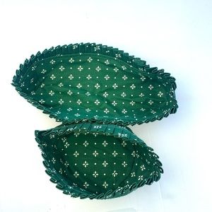 NEW LONGABERGER LINER Market Basket Liner-Heritage Green Fabric-QTY 2